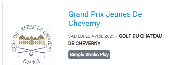 22-23/04/2026 . Nos jeunes s'illustrent au Grand Prix "Jeunes" de Cheverny